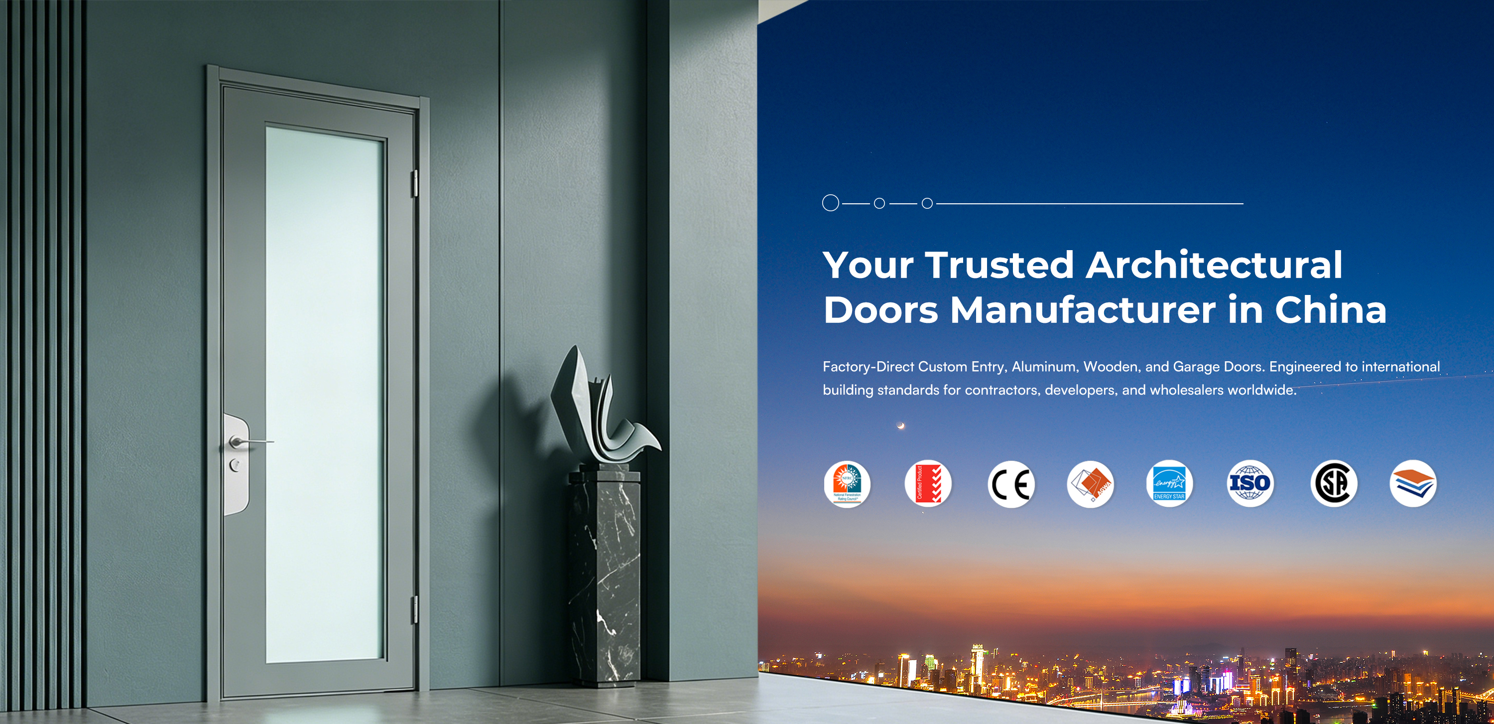 DERCHI custom pivot entry door for a luxury residence