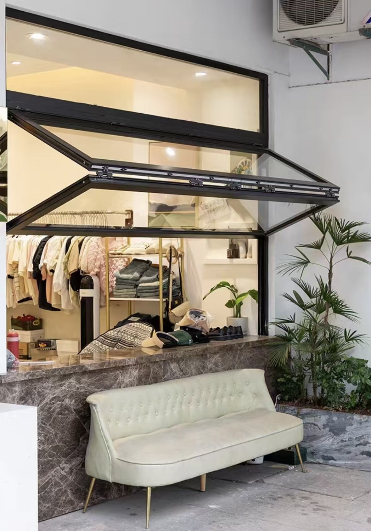 Aluminum Bifold Folding Window with Soundproof Glass Bi Fold Windows for Balcony