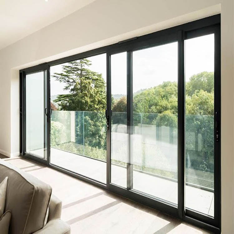 House Exterior Thermal Break Aluminium Profiles Glass Pocket Sliding Door Heavy Duty Patio Sliding Doors