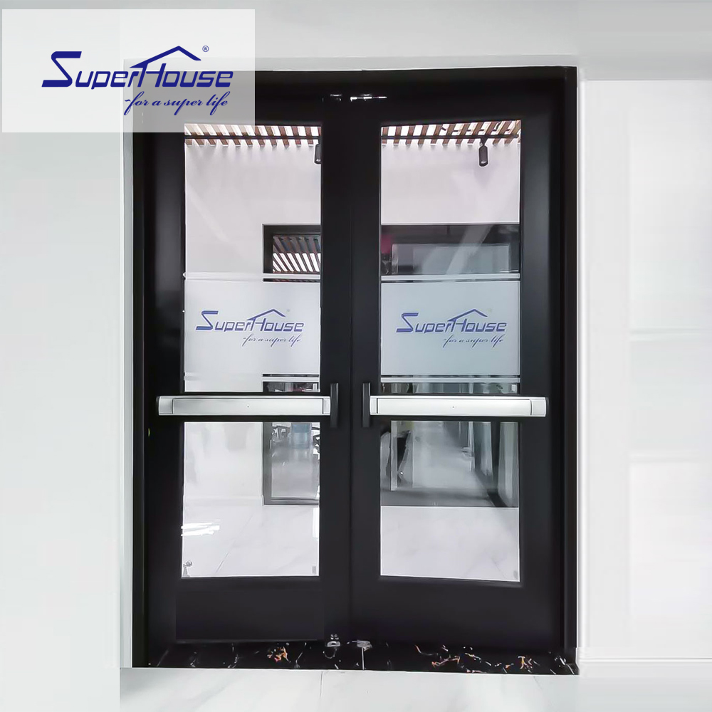 NOA Commercial Door Safety Quick Escape Door Push Glass Aluminium Storefront Exterior Doors