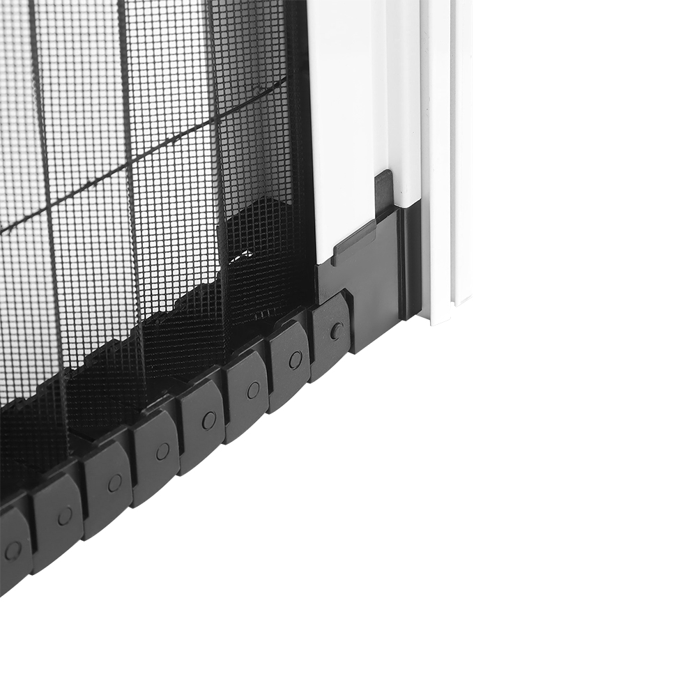 Retractable Trackless Sliding Door Polyester Fiberglass Pleated Mesh Aluminium Mosquito Net Elegant Design For Home Office