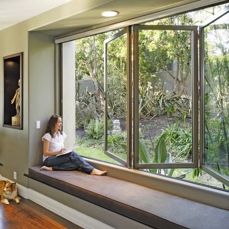 Competitive Price Modern Design Golden Supplier Aluminum Kitchen Aluminum Folding Door Aluminum Folding Window