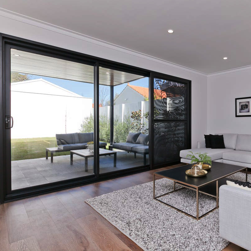 AS2047 Modern Design Australian Commercial Aluminum Sliding Stacking Doors Exterior Large Cavity Door for Australia