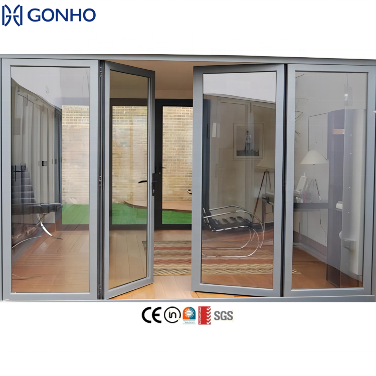 Simple Design Thermal Break Waterproof Commercial Aluminum Casement Door With Mosquito