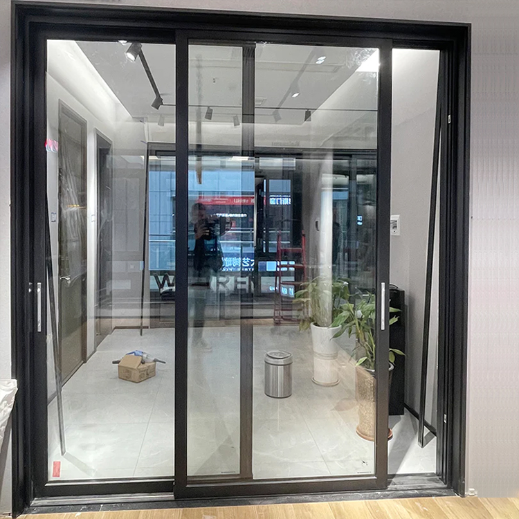 Customized Aluminium Veranda Sliding Door Double Tempered Glass Windows And Doors with Rail Sliding Door For Sale