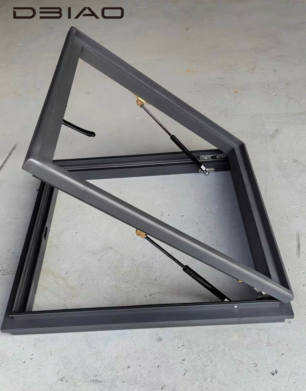Modern Manual Vertical Swing Vent Skylight Double Insulated Tempered Glass Aluminum Frame Soundproof Bright Basement Roof Window
