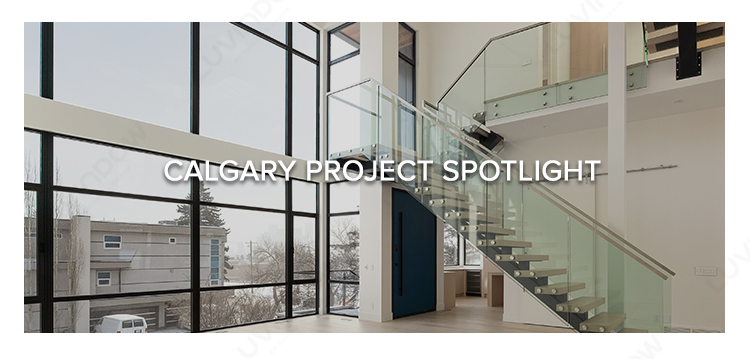 Modern panoramic glass installation