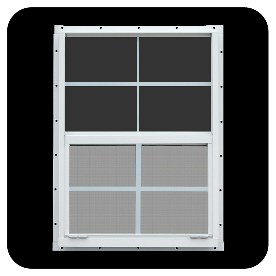 Single Hung Small House Windows 24\" Sill 36\" Head Single Pane 24\" Wide for 24\" Wide Shed Small House Vertical Opening