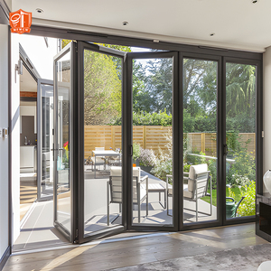 Hurricane proof aluminum exterior patio folding door