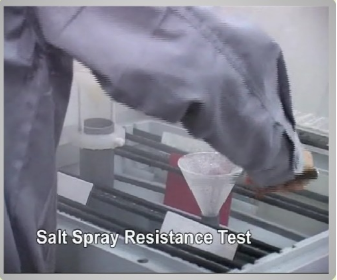 Salt spray resistance test