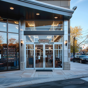 Electric Automatic Aluminium Sliding Glass Storefront Doors