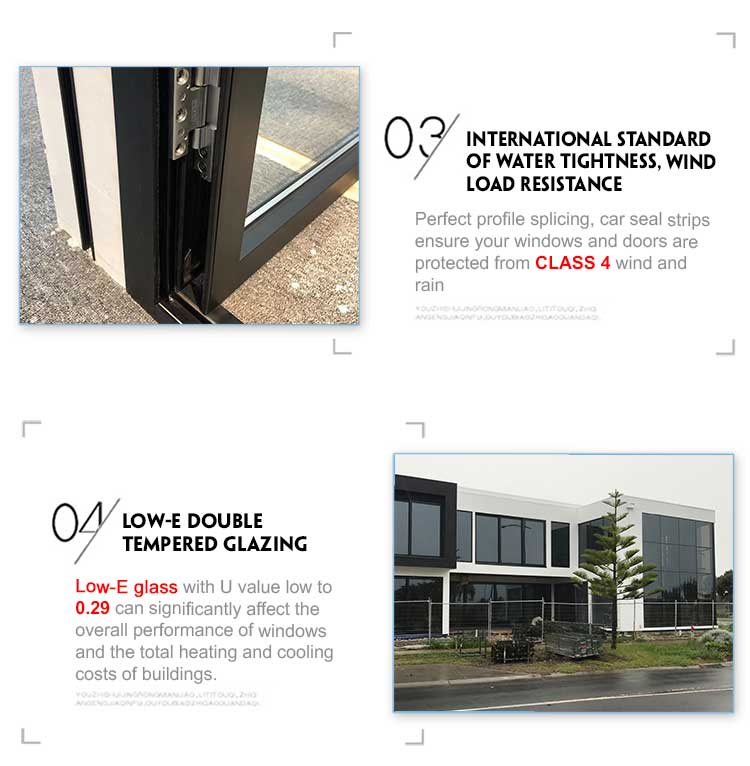Sunnysky NFRC Customizable Etched Glass Windows Aluminum Clad Wood Bevelled Glass Window and Door