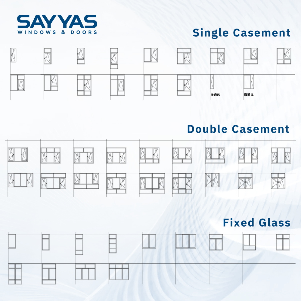 Sayyas Windows VS167 Modern Heavy Duty Thermal Break Aluminum Double Glazing Soundproof Sliding Door Manufacturer China