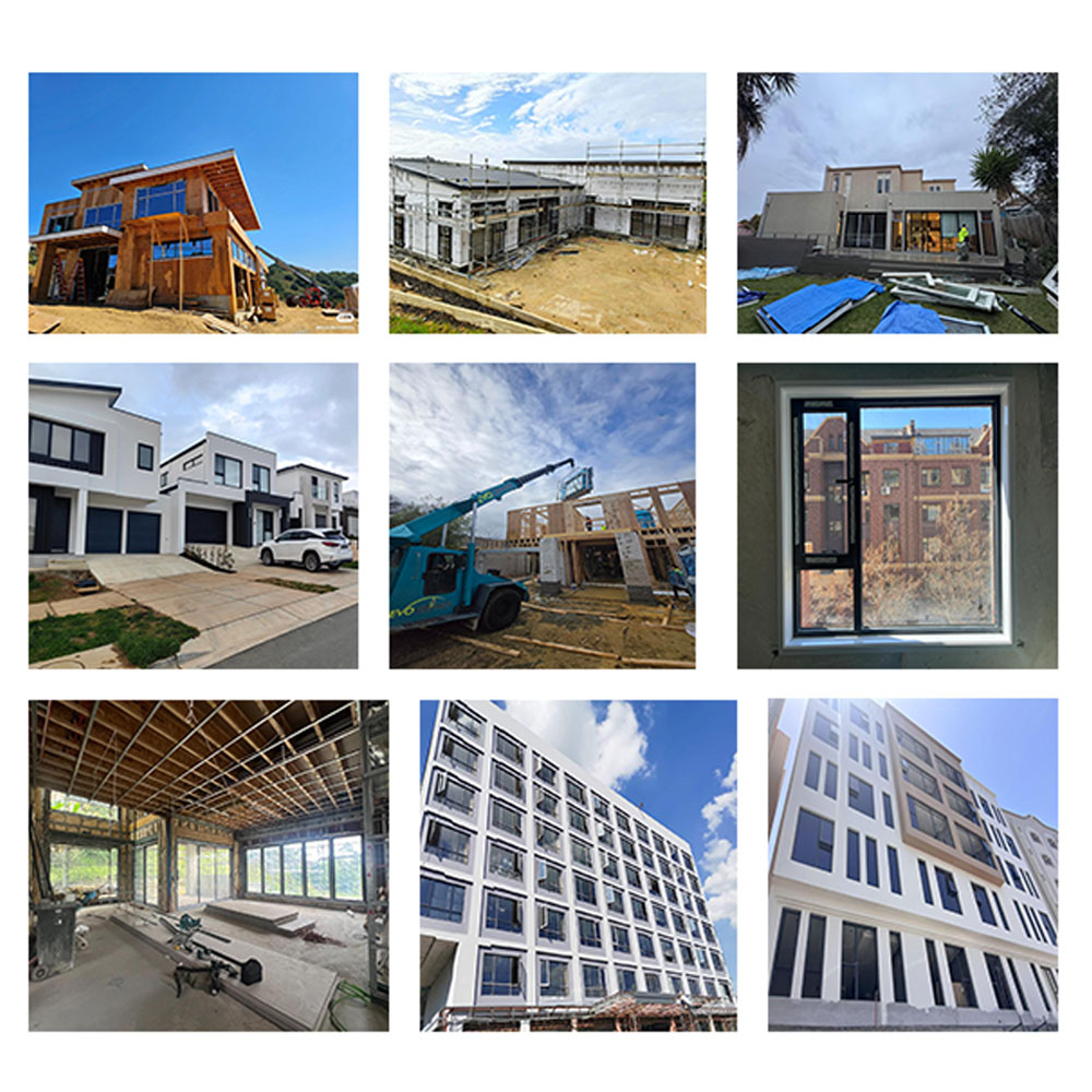 Modern Aluminum Fixed Window with Wide Viewing Area and Minimal Frame Design Fixed Bay Window for House