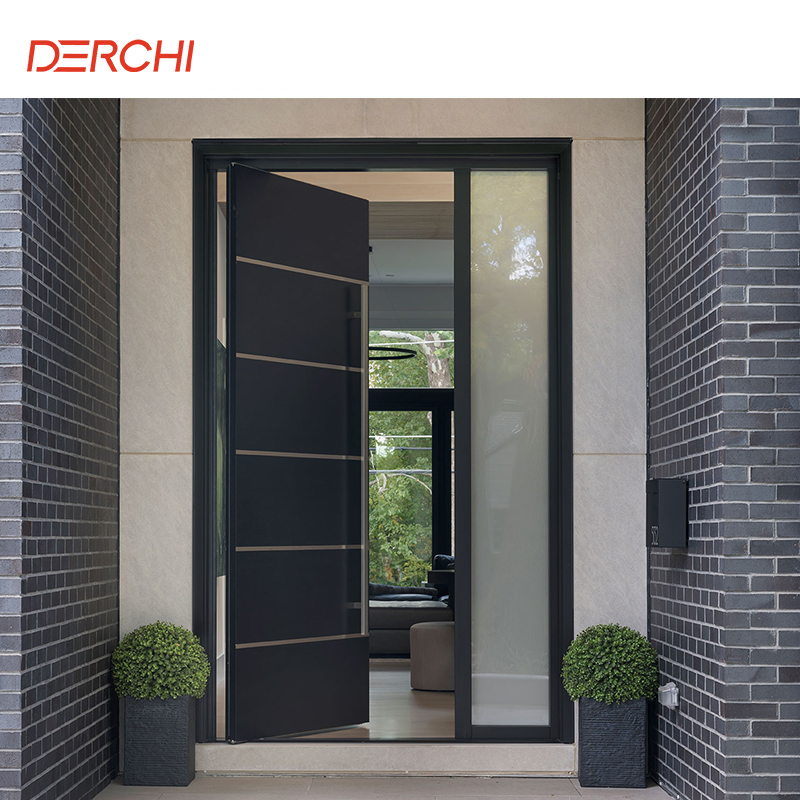 Customized Heavy Duty Residential Front Entry Doors Hurricane Impact Exterior Aluminum Villa Entrance Door