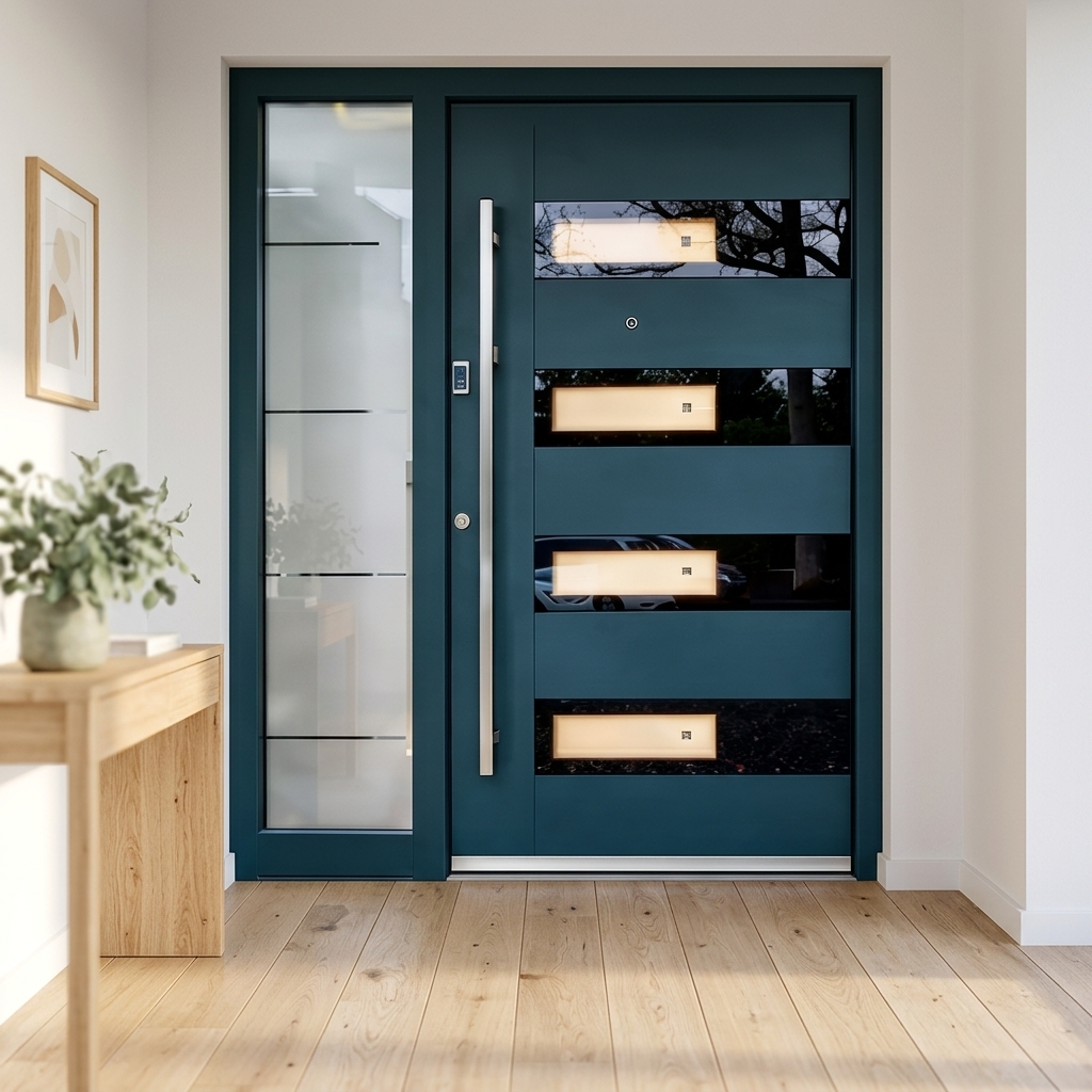 Wholesale GONHO Modern Aluminum Alloy Double Tempered Glazing Waterproof Nylon Fiberglass Screen Thermal Insulation Swing Door
