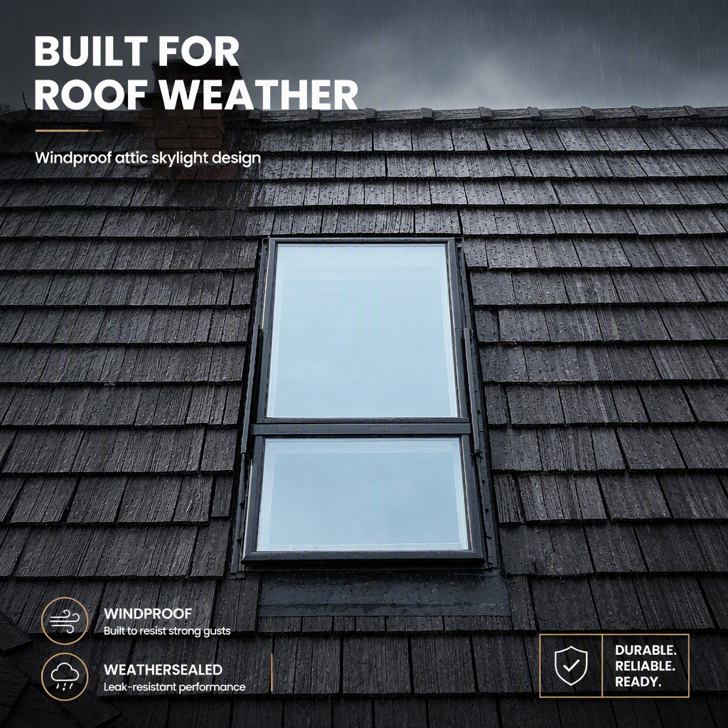Modern Style Waterproof Aluminum Attic Skylight Roof Window Converts to Balcony Ventilation for Terrace Loft