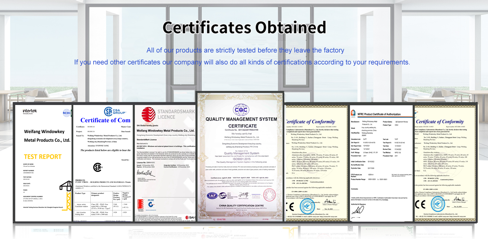 Product Certifications