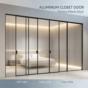 Modern Minimalist Custom Silent Track Waterproof Triple Action Sliding Door