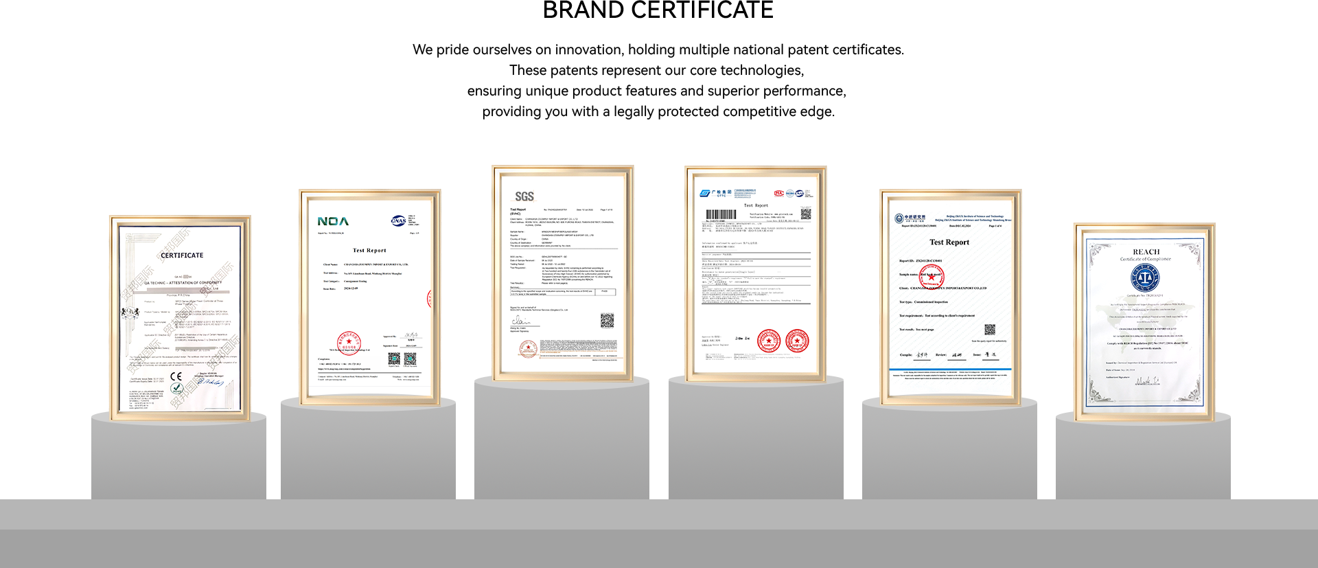 Company Certificates