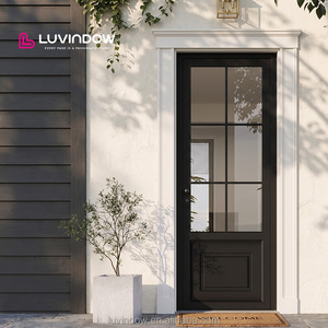 Custom Aluminum Double Glass Swing Patio Doors