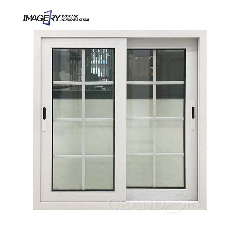 Removable Two Track Double Glazed Aluminum Kitchen Sliding Window Grill Design in windows Philippines