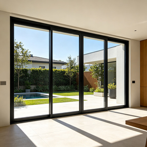 Thermal break aluminum multi-slide glass patio door