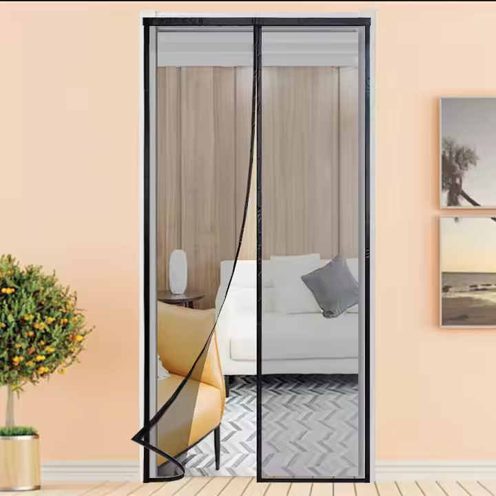 High Quality Modern Mosquito Net Anti Scratch Resistant Polyester Magnet Screens Doors Heavy Duty Insect Resistant Washable
