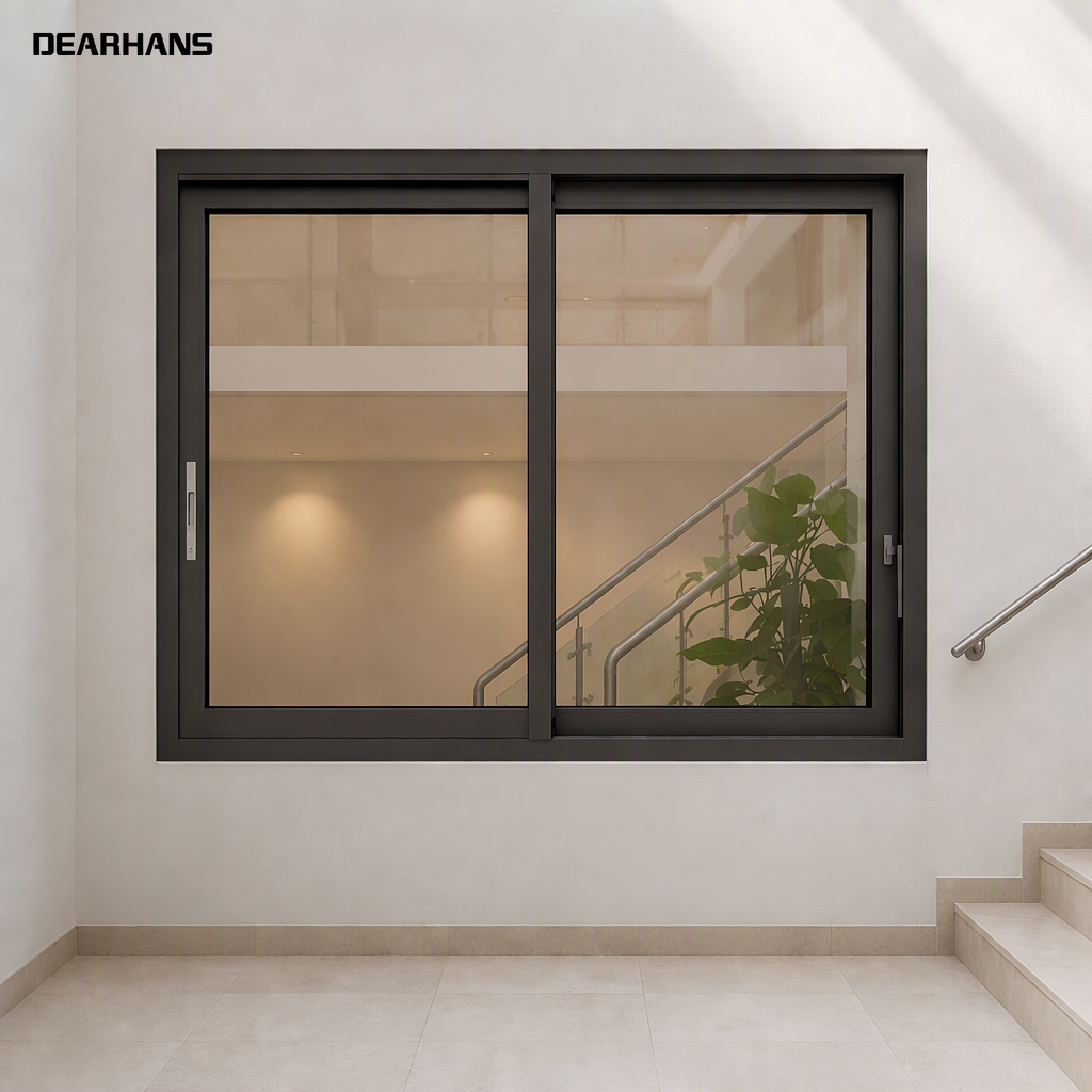 Exterior Aluminum Sliding Window Double Glazing Soundproof Good Air Tightness for Home Renovation and Remodeling Works