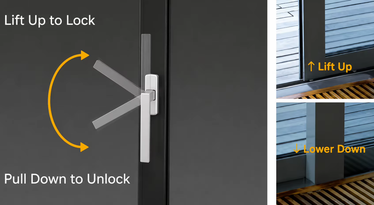 Lift & Slide Handle Operation