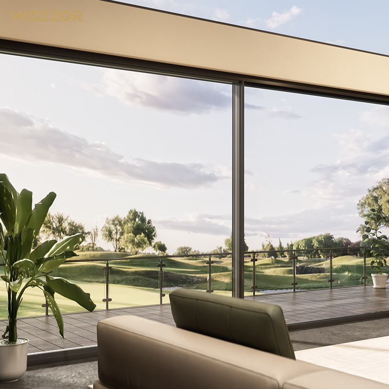 Wazzor Modern Double Glazed Aluminium Frame Slide House Windows Aluminum Sliding Door Factory Competitive Price for Australian