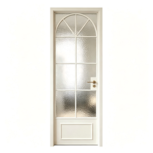 Aluminum Bathroom Door Swing Frosted Tempered Glass ISO9001 Minimalist