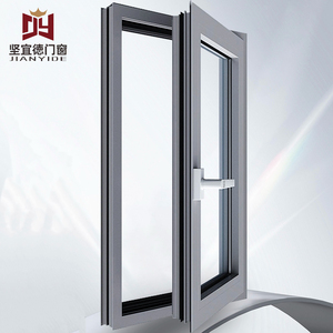 Modern Double Glazed Security Aluminum Swing Windows
