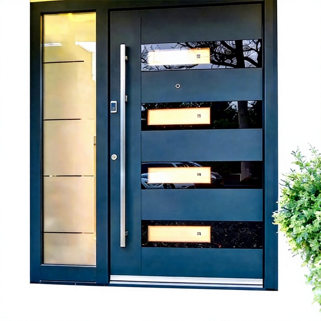 Wholesale GONHO Modern Aluminum Alloy Double Tempered Glazing Waterproof Nylon Fiberglass Screen Thermal Insulation Swing Door