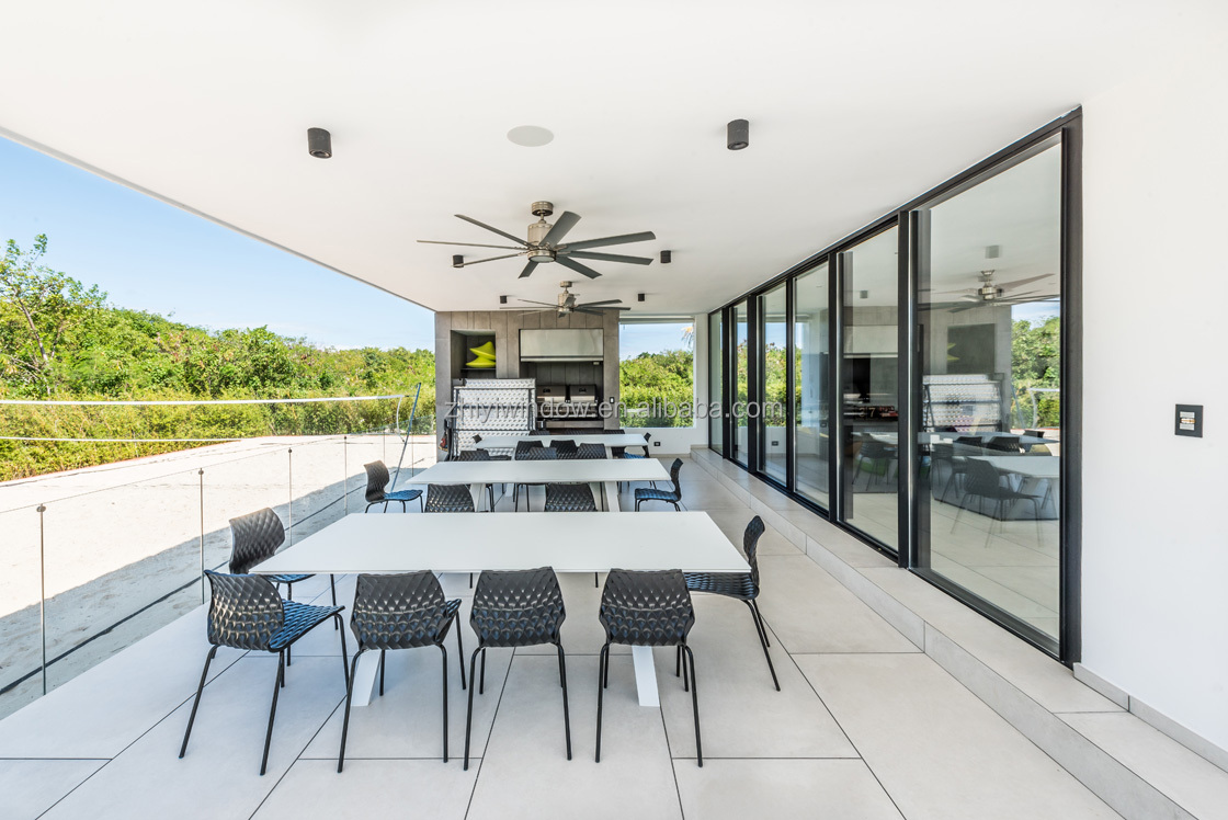 Cost-Effective CE Certified Aluminum Folding Door Glass Panels Modern Design Durable For Outdoor Use Volume Home Builder Supply