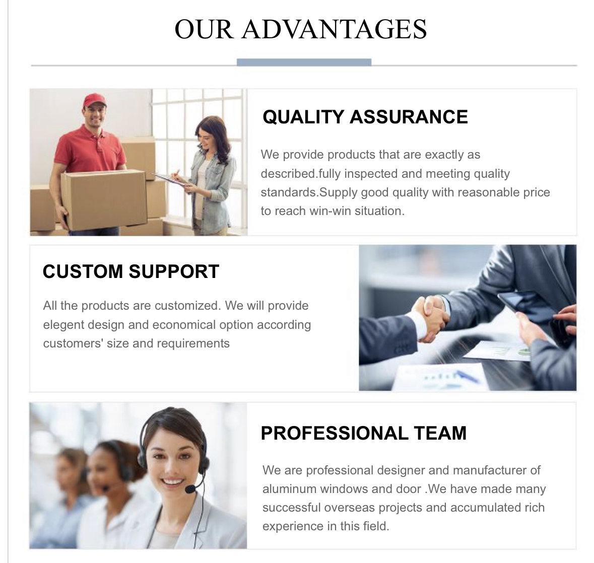 Company Advantages Certificate