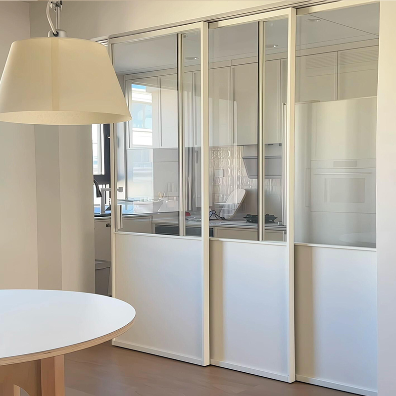 Ultra Slim Frame Aluminum Sliding Door Full View Panoramic Frameless Glass Patio Sliding Door for Villa Modern Hidden Track