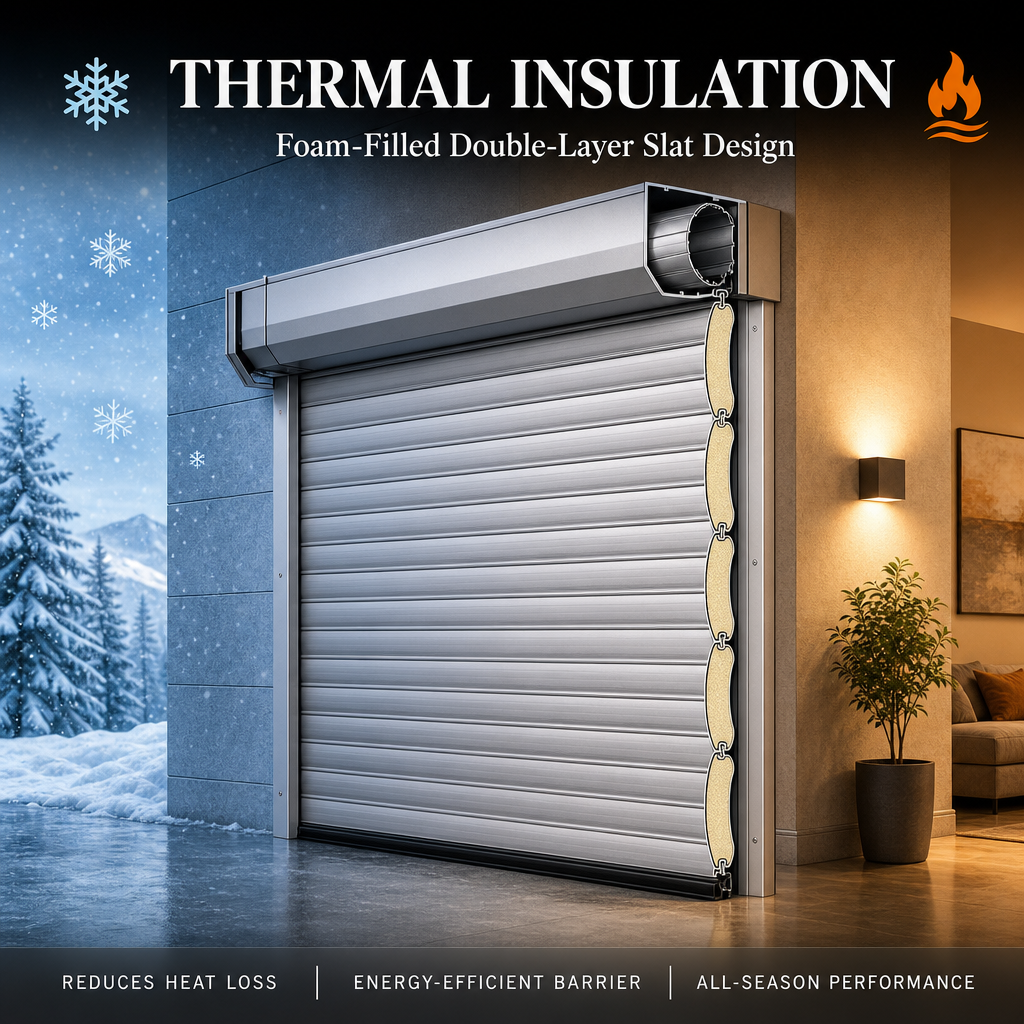 Aluminum Roller Door Electric Rolling Shutter Door Industrial Garage Automatic Windproof Security Roll up Door