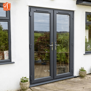 Modern Exterior Aluminum Double Glass French Doors