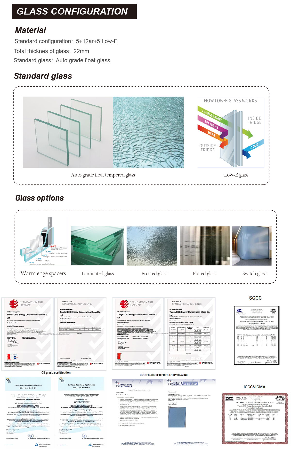 Glass Specification