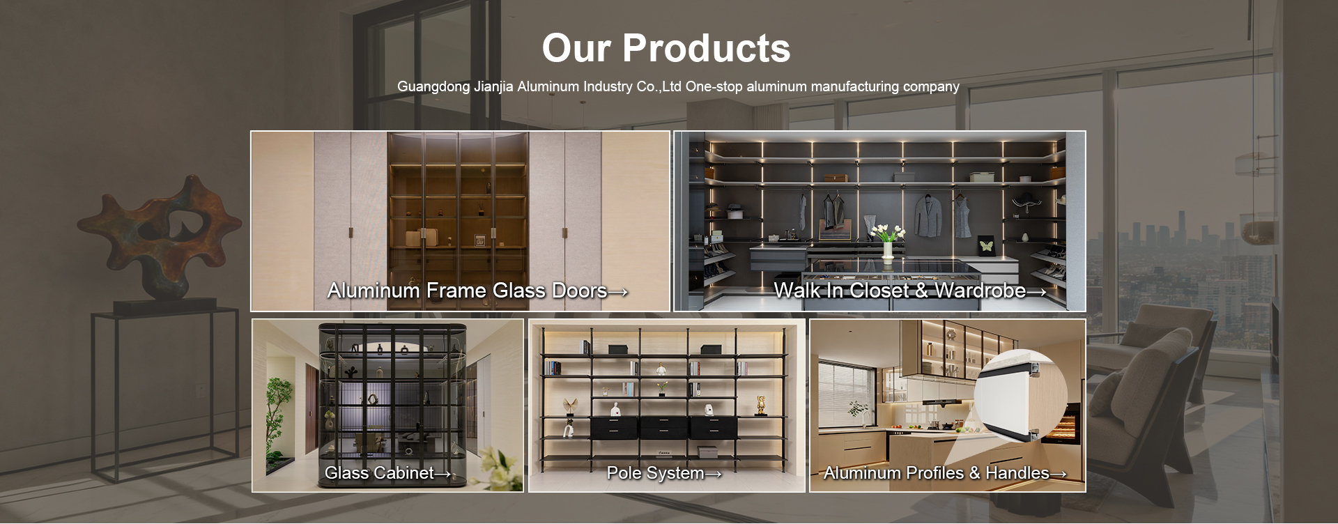 Manufacture Aluminum Glass Door Minimalist Wide for Kitchen Cabinet Wardrobe Doors