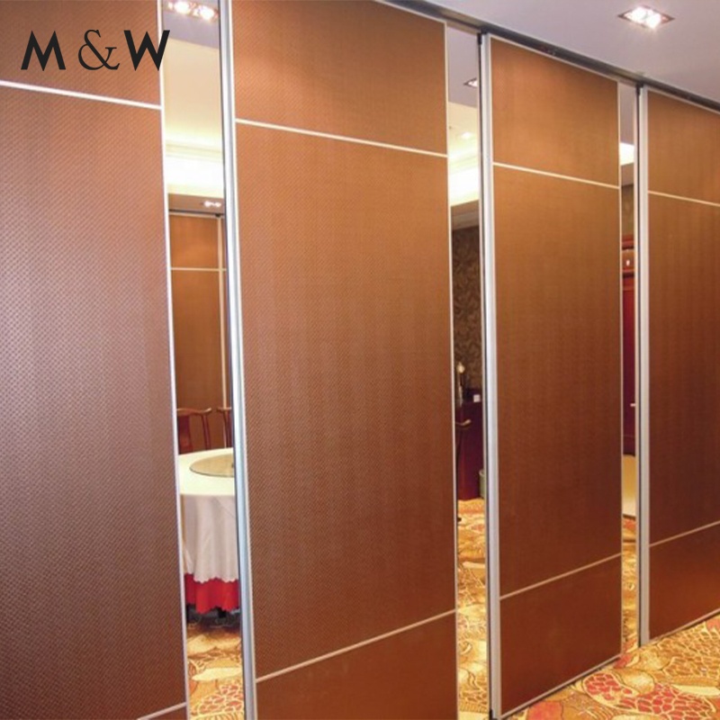 M&amp;W Hall Operable Wall Sliding Partition Aluminium Frame Foldable Movable Partition Wall With Door
