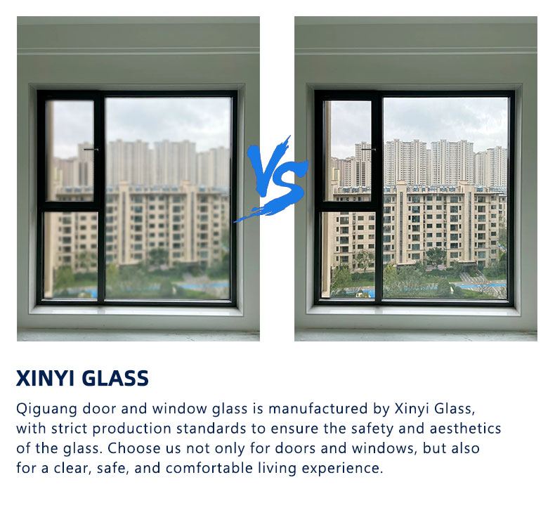 QGUANG NFRC Factory Wholesale Exterior Entry Crittal Door Design Tempered Glass Aluminum French Double Glass Swing Casement Door