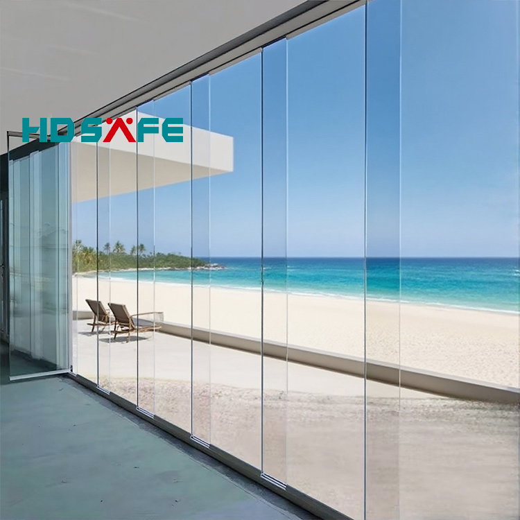Frameless sliding folding system presentation