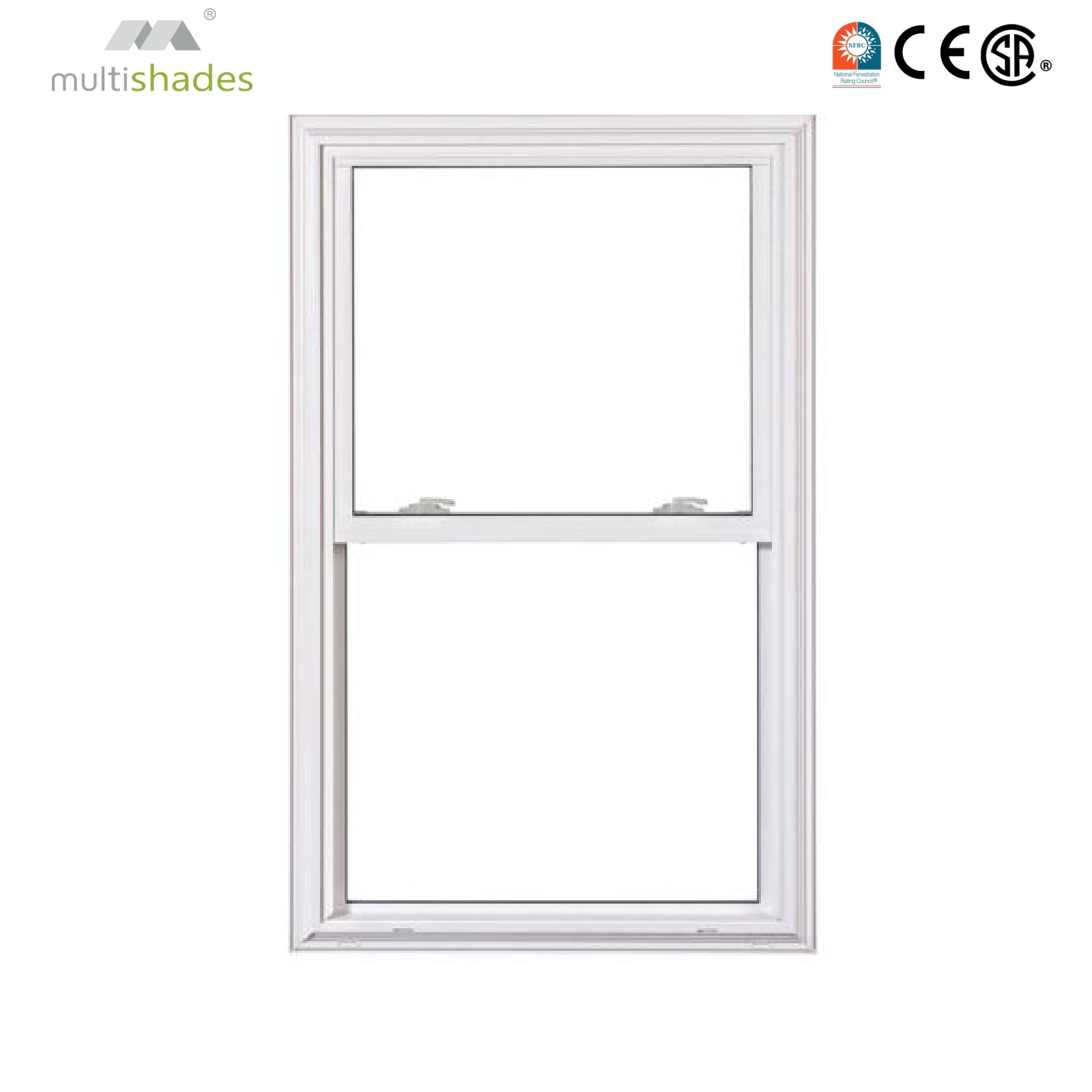 American Standard Thermal Break Aluminum Single Hung Sliding Window With Low-E Insulated Glass And Stainless Steel Fly Screen