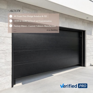 Modern Flush Mount Insulated Sectional Garage Door Automatic Remote Control