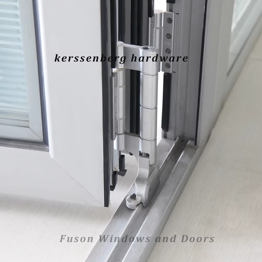 Fuson Folding Sliding Door System Aluminum Glass Bifold Bifold Slide in Pocket Door Plantation Shutter Bifold Doors