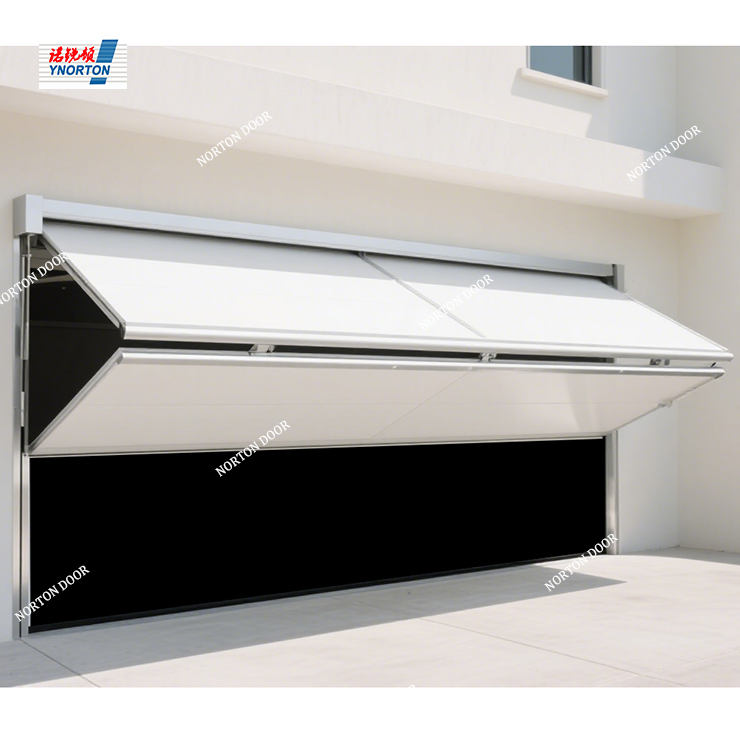 Automatic Modern Interior Aluminum Alloy Finished Windproof Vertical Bifold Thermal Insulated Garage Door