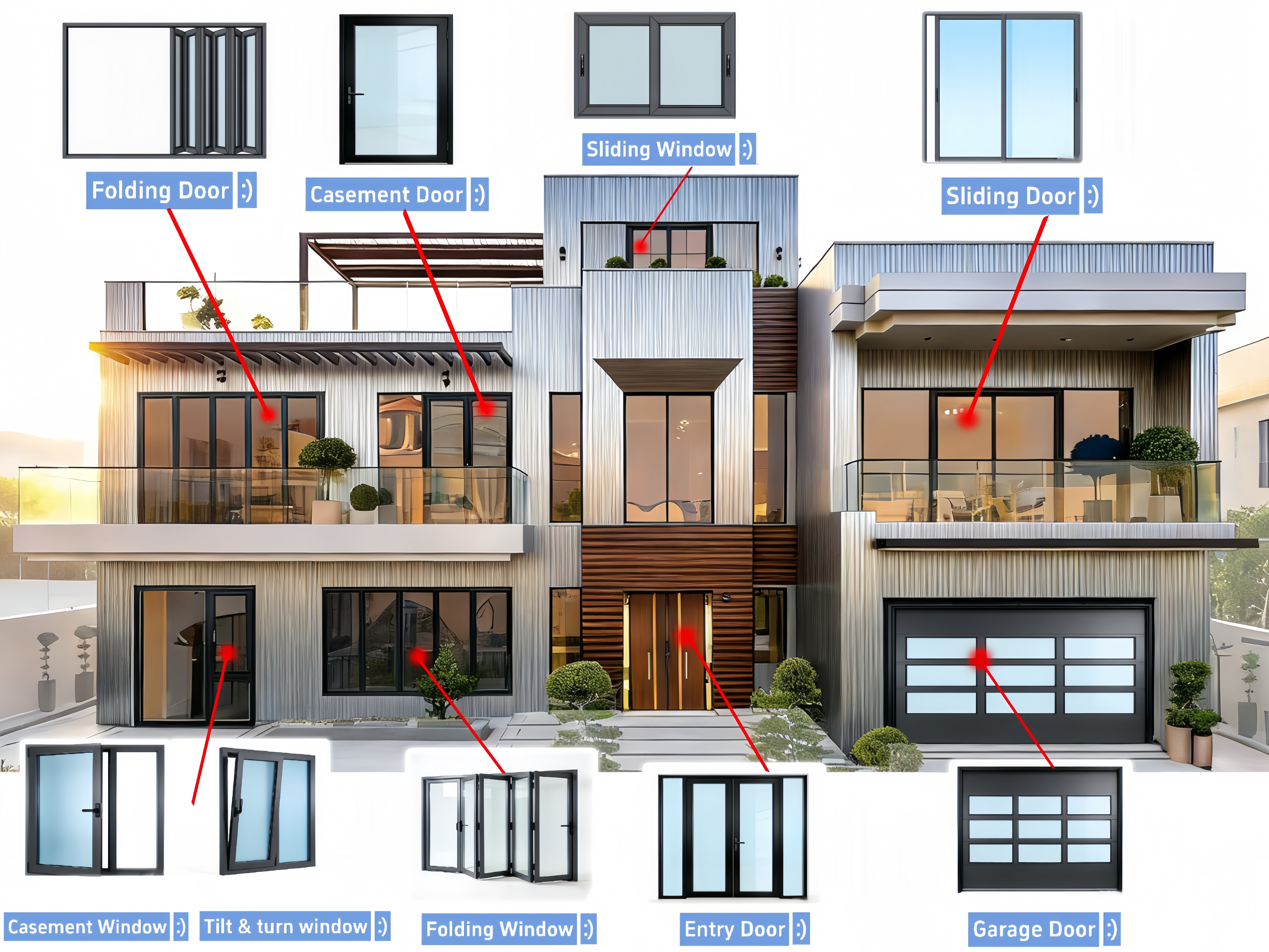 CE Certified Aluminum Clad Wood Entrance Door Double Glazed Low-E Glass Waterproof Exterior Front Entry for Villa