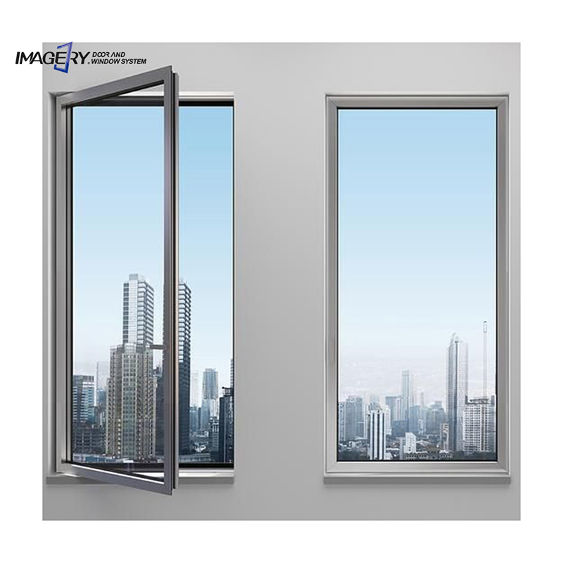 Imagery Swing Opening Aluminium Profile Doors and windows Double Glass Casement Window Garden Glass